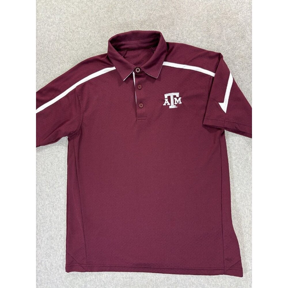 Texas A&M Aggies HOWDY CREW S/S Campus Polo Shirt‎ (Men's Medium) Maroon